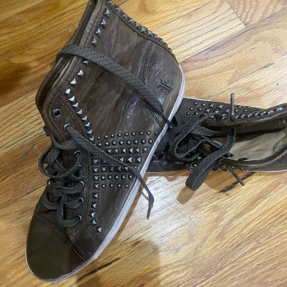 Frye studded high top sneakers